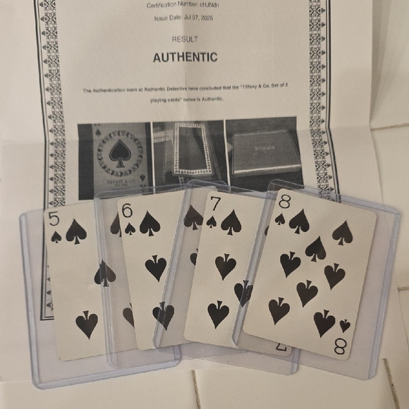 Tiffany & Co. Green and Gold Playing Cards - Picture 2 of 5